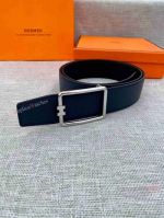 New Replica Hermes Tube H belt buckle & Blue Black Reversible leather strap 38 mm